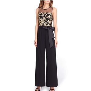 Tahari Black and Gold Jumpsuit